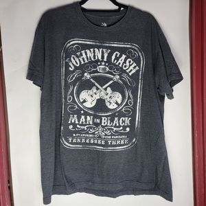JOHNNY CASH Man in Black graphic UNISEX tee Sz XL